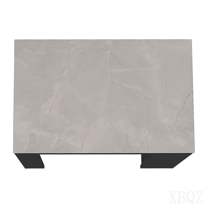 Kitchen Island with 3-Side Shelves, Black