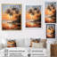 «Palm Tree Tropical Getaway Sunset Bronze Beach II», reproduction sur toile-97026645-97026652