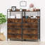 Commode 5 tiroirs, commode haute, cadre robuste, plateau en bois, organisateur de commode pour chambre à coucher, salon-1218406476