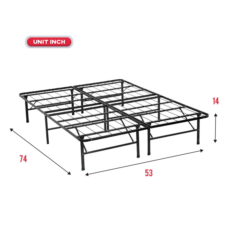  Structure de lit en acier 14 po Jasleene, Double