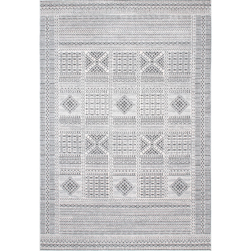 Hileman Geometric Indoor Rug, Rectangle 5' x 7'5"