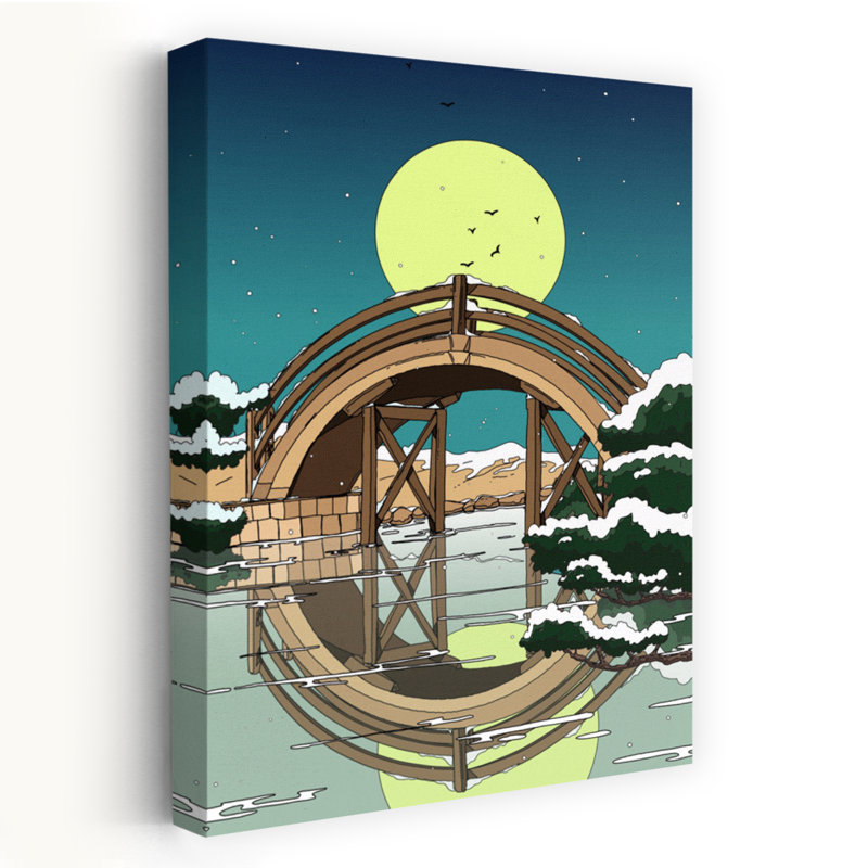 Contemporary Art Abstract Minimalist Peaceful Landscape Nature Wall Art - Wrapped Canvas Print, 91.44 cm H x 60.96 cm W