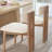 Mid Century Modern Dining Chairs, Wooden Dining Room Chairs Set Of 2, Upholstered Dining Table Chairs With Rubberwood Legs & Padded Seats-Beige-759591370