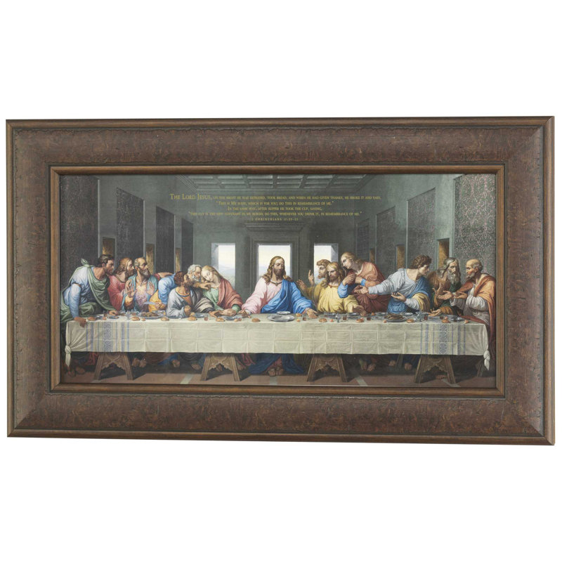 Art mural encadré La Cène 25X12
