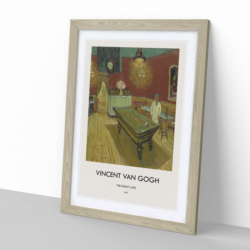 The Night Cafe Vol.2 by Vincent Van Gogh - Picture Frame Painting, Oak Framed, 65cm H x 48cm W x 2cm D