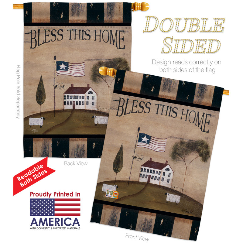 Double Sided 40'' H x 28'' W Polyester Flag Set