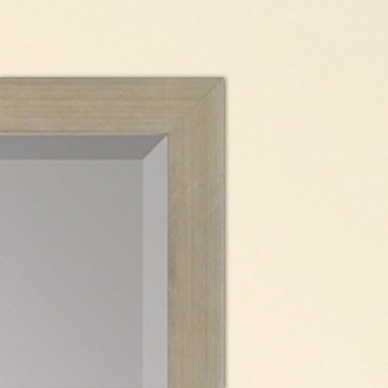 39" Silver Solid Wood Framed Accent Mirror