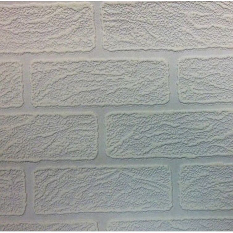 Brick 10m L x 52cm W 3D Embossed Wallpaper Roll