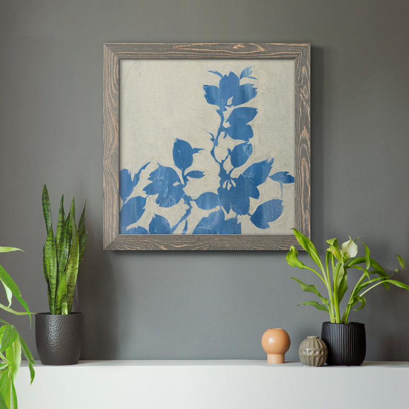 Impression sur toile FALLING LEAVES VI, H 20 po x l 20 po x P 1,5 po, Encadré gris