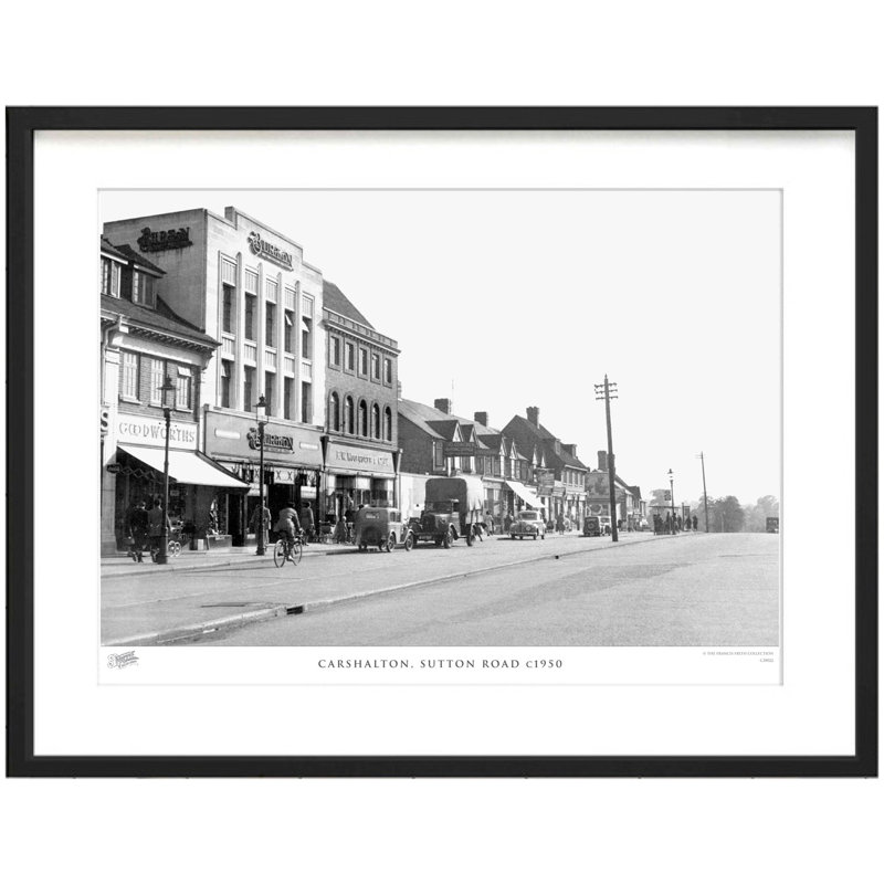 Carshalton, Sutton Road C1950 by Francis Frith - Single Picture Frame Print, 45cm H x 60cm W x 2.3cm D