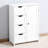 White Bathroom Storage Cabinet - Adjustable Shelf And Drawers, For Home Use Floor With 4 Drawers Modern Style Living Room, Bedroom