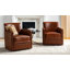 Fauteuil club pivotant en cuir véritable Arsim-898772356