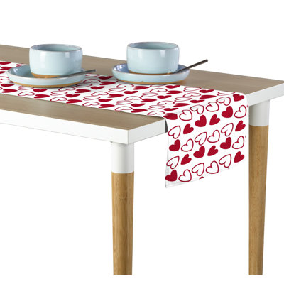 Euler Geometric Valentine's Day Table Runner