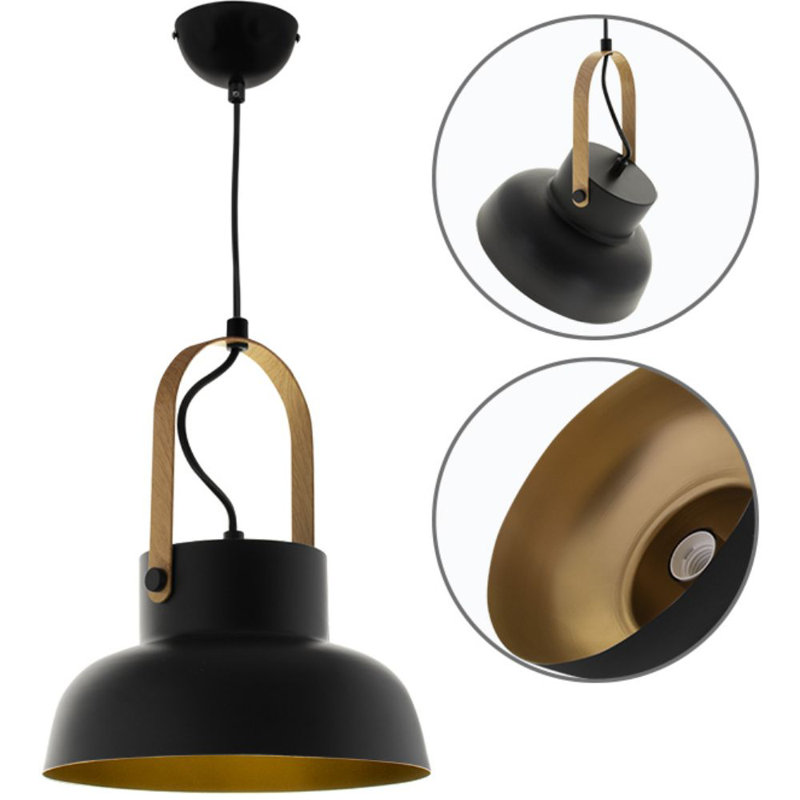 Millicent 1 - Light Single Pendant, Black