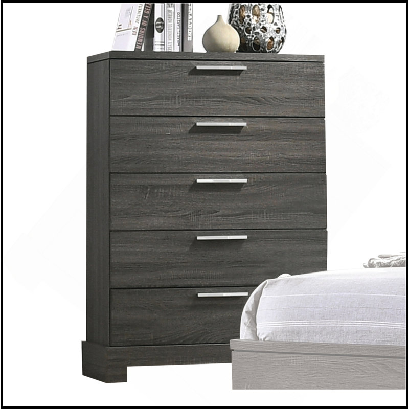 Lantha Grey Oak Finish Chest