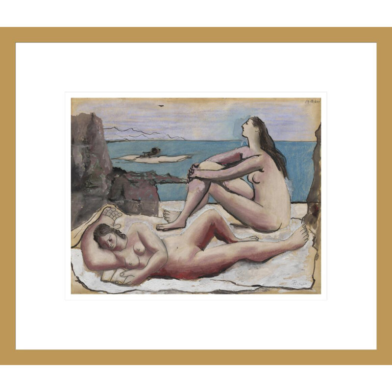 «Three Bathers» par Pablo Picasso, impression giclée sur cadre, H 13,75 po x l 15,94 po