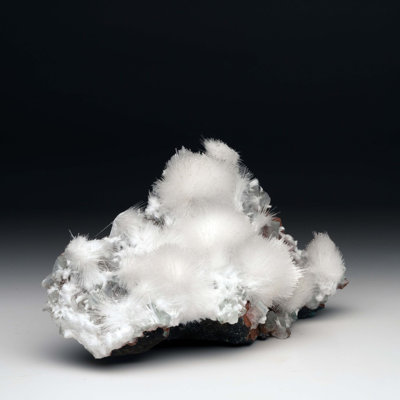Mesolite and Apophyllite on Red Heulandite From India
