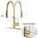 ESHOO Pull Down Kitchen Faucet with Soap Dispenser