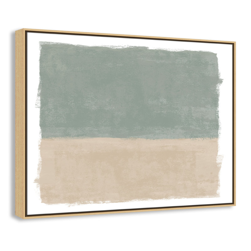 «Sage and Sand I - Landscape Version Print» par Natalie Carpentieri, L 41,5 po x H 31,5 po, Toile avec cadre, Natural Floater