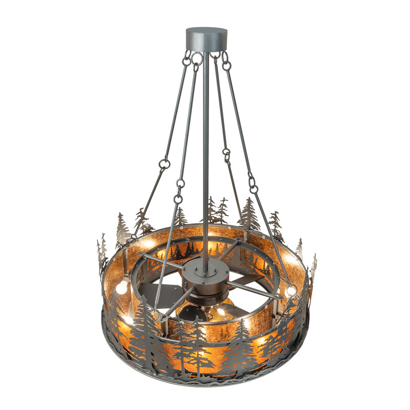 45" Wide Tall Pines Chandel-Air, Wrought Iron, 18" H x 44.5" W x 44.5" D