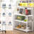 5-Tier Kitchen Microwave Stand with Power Outlet & LED Lights - Coffee Bar Station w/ 6 S-Hooks - Spice/Pot Storage Rack - Free Standing Utility Shelf-834552261