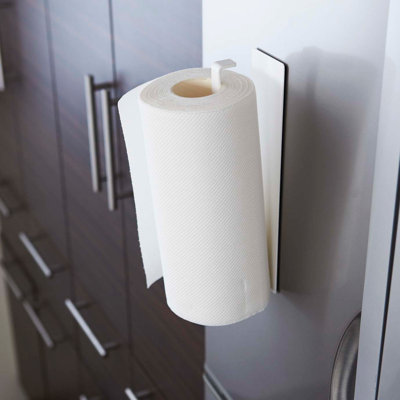 Yamazaki Home Magnet Paper Towel Holder - Kitchen Storage, Magnetic Organizer, Steel, Magnetic