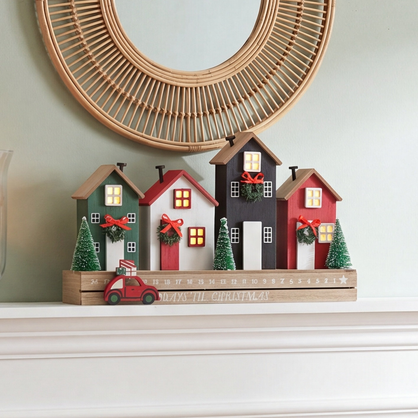 Lighted Row House Advent Calendar