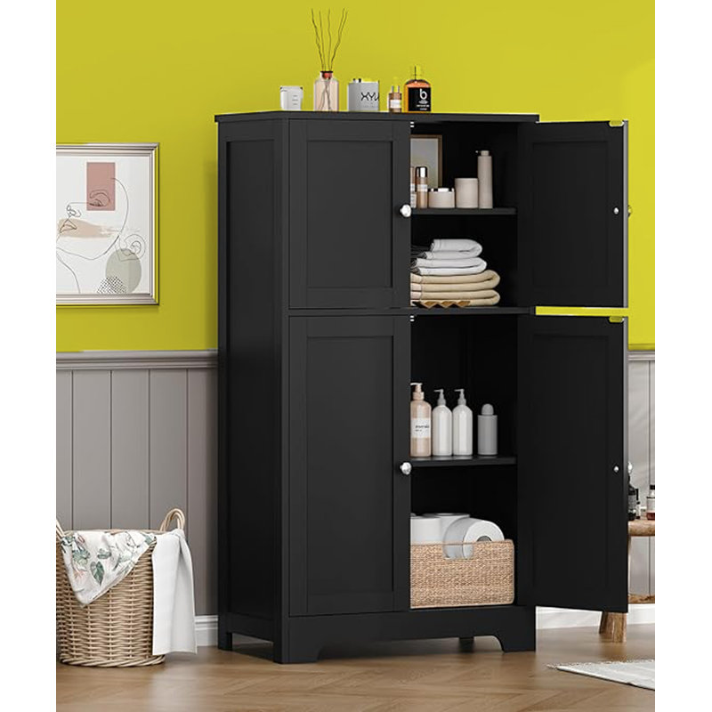 Bathroom Storage Cabinet, Black