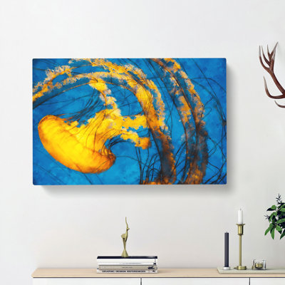 Yellow Jellyfish - Wrapped Canvas