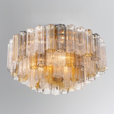 Shaurya 16 Light Aged Brass Flush Mount