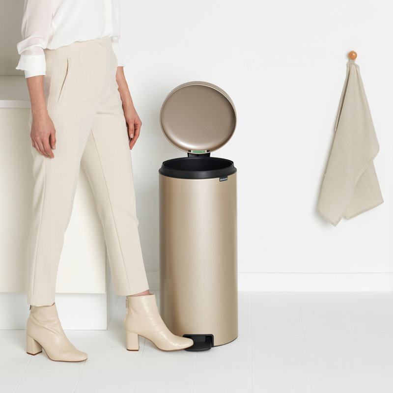 Brabantia NewIcon Soft Closing Pedal Bin, Copper, 30 L