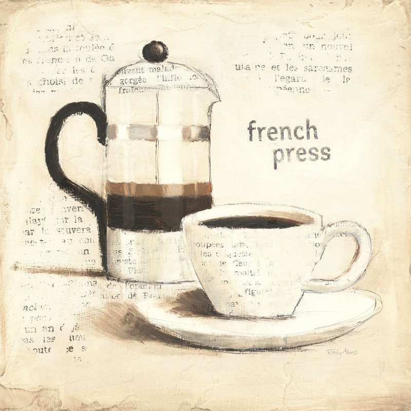 Café parisien III, H 12 po x l 12 po