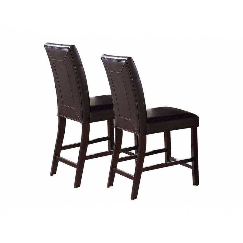 Upholstered Counter Height Chairs, Set Of 2