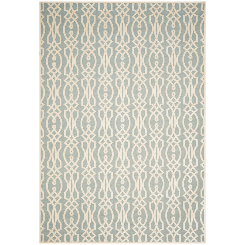 Tapis géométrique Jamon Martha Stewart Performance, Rectangle 2 pi 7 po x 4 pi