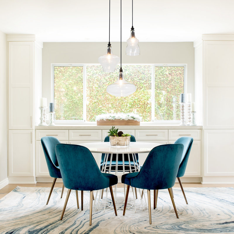 3 Light Dimmable Transparent Glass Pendant Light