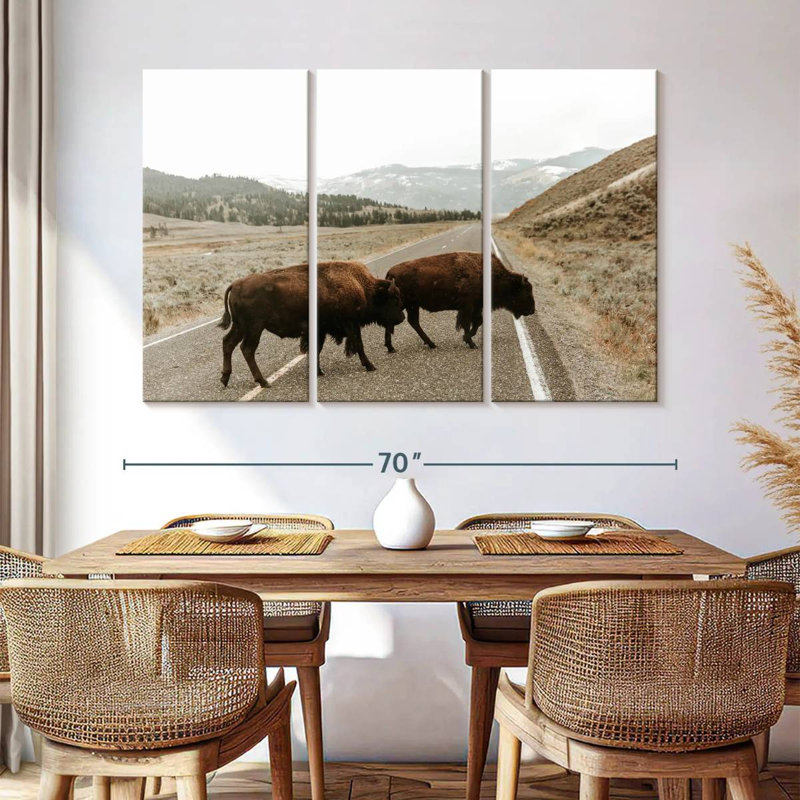 Brampt Buffalo Crossing Highway, 42" H x 65" W
