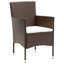 Solid Wood and Poly Rattan Garden Bistro Set-721082620-721082622