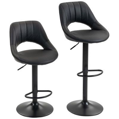 Alesea Swivel Upholstered Adjustable Height Counter Stool with Metal Frame