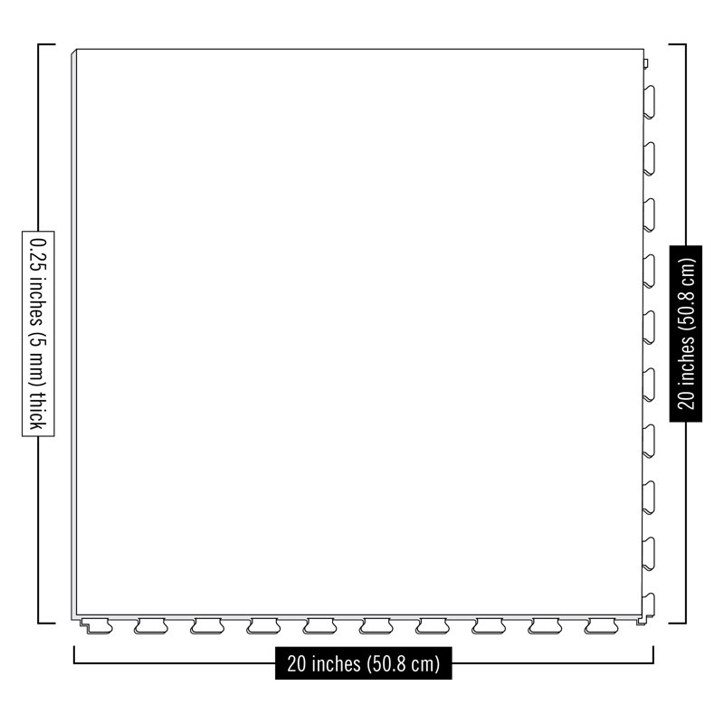 Gemstone 5mm Thick 20'' W x 20'' L Vinyl, White Marble