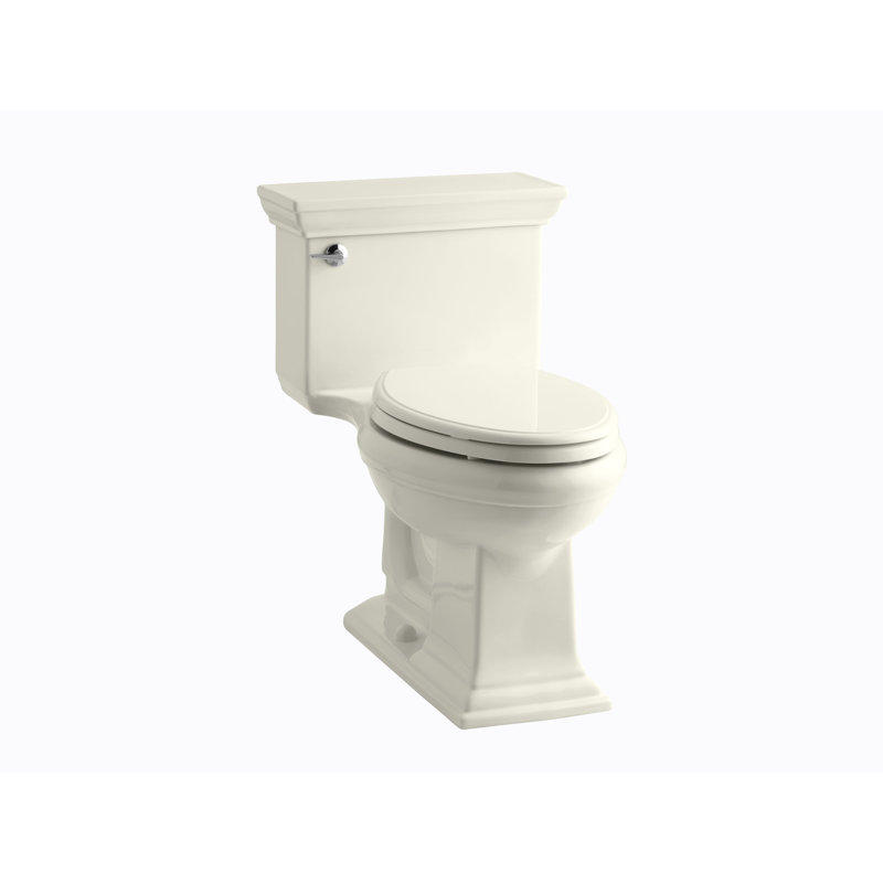 Memoirs Elongated 1.28 GPF Toilet with Aquapiston Flush Technology and Left-Hand Trip Lever, Biscuit, Left