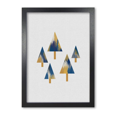Trees Blue And Yellow - Print
