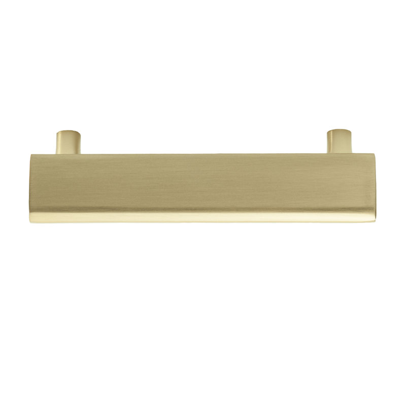 Stella 3" Center to Center Satin Brass Finger Drawer Pull, 3", Satin Brass