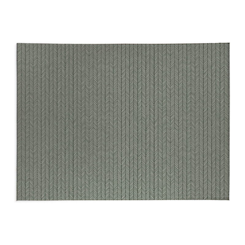 Chevron Stripe Kids Play Mat, Chimichurri/Green, Rectangle 4' x 6'