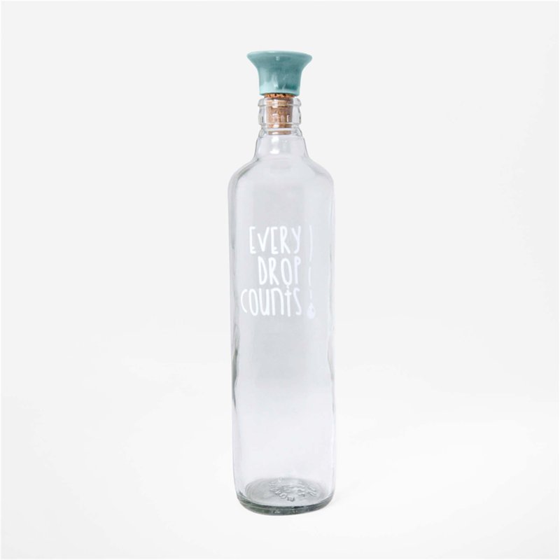 Bouteille d'eau écologique en verre avec bouchon en céramique hermétique, 750 ml, design transparent et minimaliste pour une hydratation quotidienne