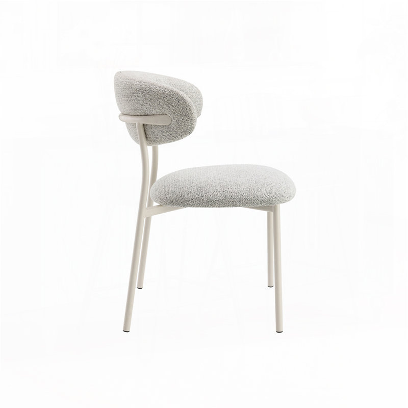 Chaise d'appoint en tissu gris clair