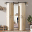Porte pliante en bois de pin massif assemblé avec trousse de quincaillerie-112474383-137493234