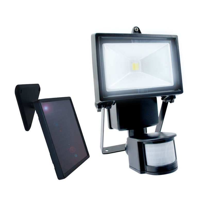 Black Solar Powered LED Motion Sensor Floodlight