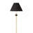 3-Piece Ceramic Lamp Set, Floor And Table Lamps, Black Finish-1071276304