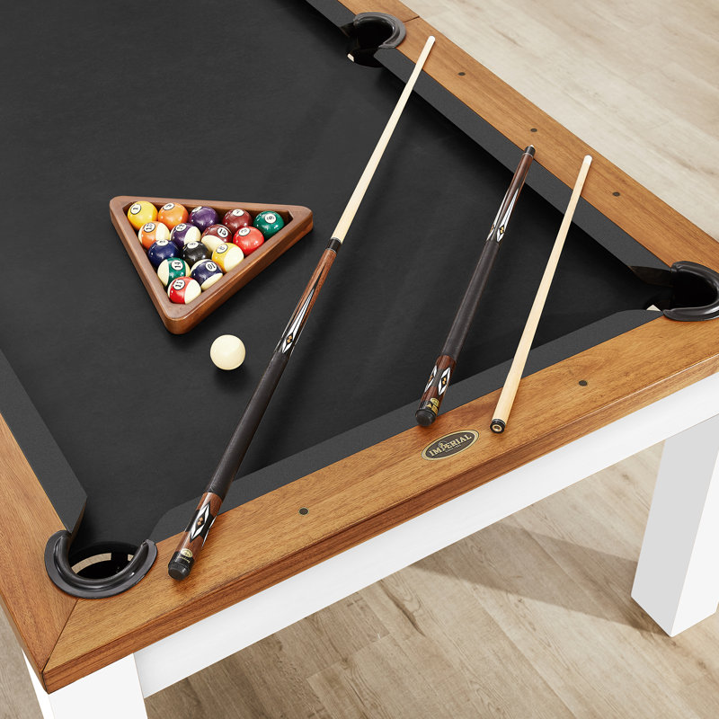 Penelope II Pool Table- Multiple Finishes-Includes Professional Install ($1,000+ Value), 8', Natural Wood/White, Black
