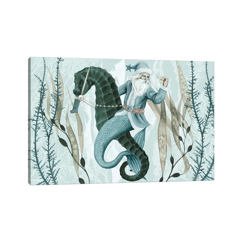 The Sea Santa Collection A 1 Piece Wrapped Canvas Painting, 101.6 cm H x 66.04 cm W x 1.91 cm D